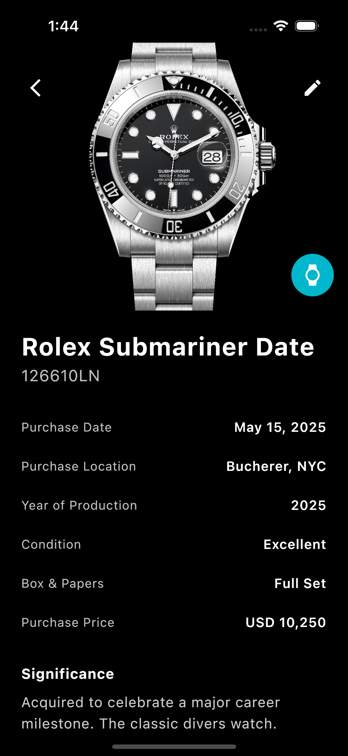 Watch Details Page